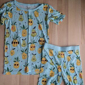 Little Sleepies Pajamas 2 Piece Short Set - 4T Pineapple Jams